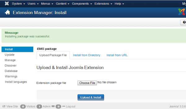 Install iSMS with Joomla Malaysia