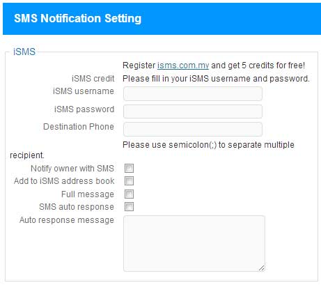 Bulk SMS CRM Malaysia Wordpress SE Contact Form