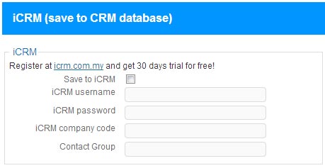 Bulk SMS CRM Malaysia Wordpress SE Contact Form